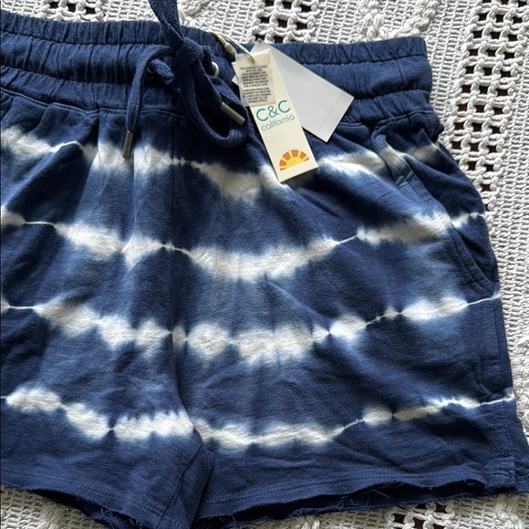 C&C California Athletic Shorts Blue and White Tie-Dye - Picture 3 of 11